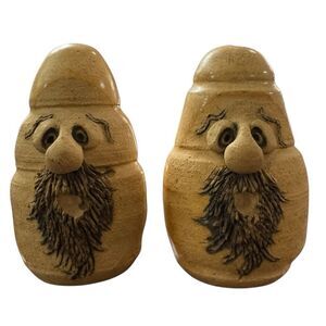 Vintage Handmade Studio Pottery Funny Face Salt and Pepper Shakers